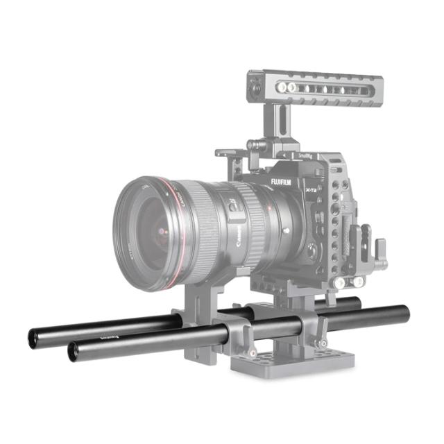 SMALLRIG 1053 2PCS 15MM BLACK ALU ROD (M12-30CM)