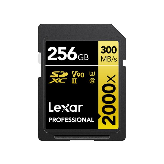 LEXAR SD 256GB PRO 2000X U3 V90 UHS-II R300/W260