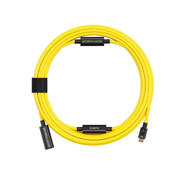 COBRAUNION USB-C TO USB-C FEM. EXT 10M, 10G YELLOW