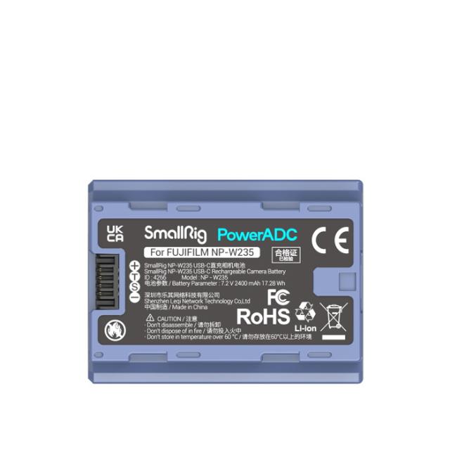 SMALLRIG 4266 BATTERY USB-C RECHARGEABLE NP-W235