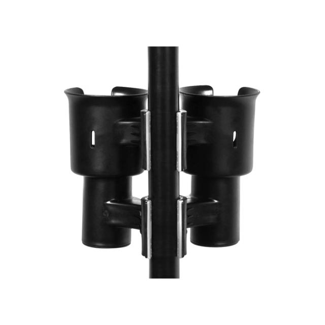 ROBOCUP CLAMP ON DUAL CUP HOLDER, BLACK