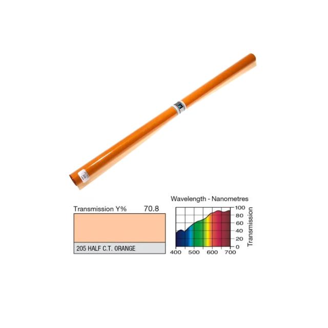 LEE 205 1/2 C.T ORANGE FILTER ARK 52,5 X 122 CM