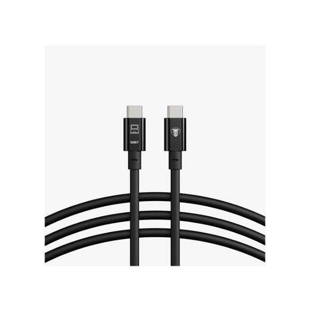 COBRAUNION USB-C TO USB-C STRAIGHT 10M, 5G BLACK