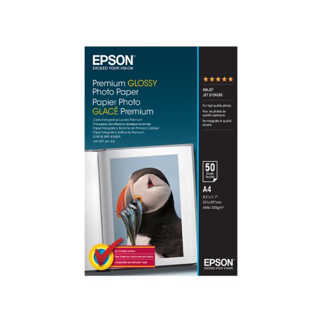EPSON PREMIUM GLOSSY PHOTO PAPER A4 50 SHEETS 255G