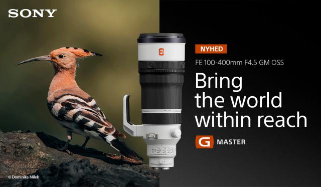 Sony FE 100-400mm f/4,5 GM OSS Nyhed