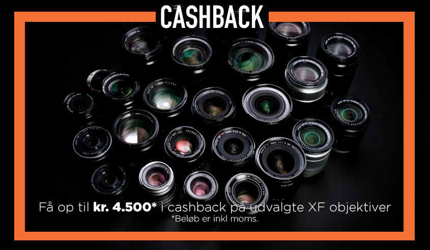 Cashback på 11 stk pro Fuji XF objektiver